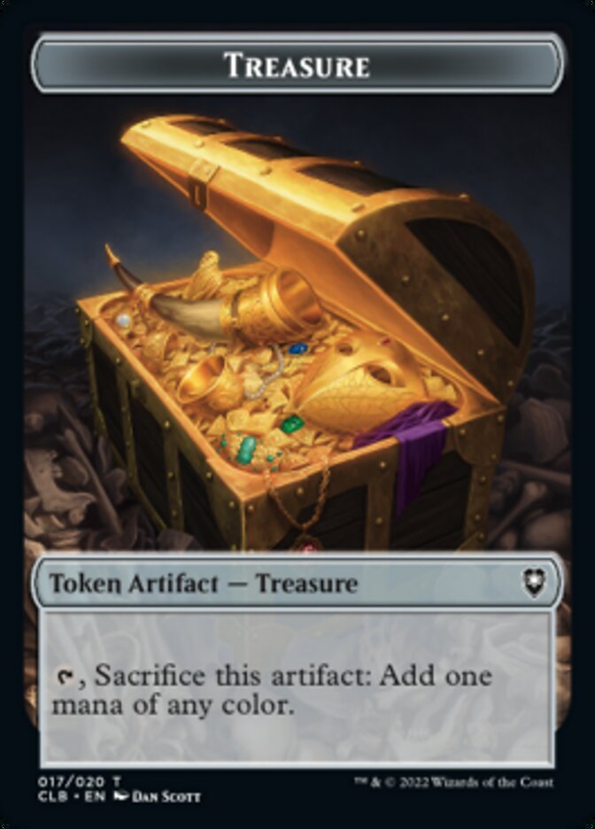 Treasure // Saproling Double-sided Token [Commander Legends: Battle for Baldur's Gate Tokens] | Jack's On Queen