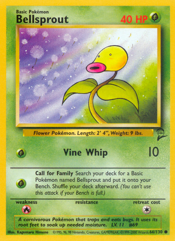 Bellsprout (66/130) [Base Set 2] | Jack's On Queen