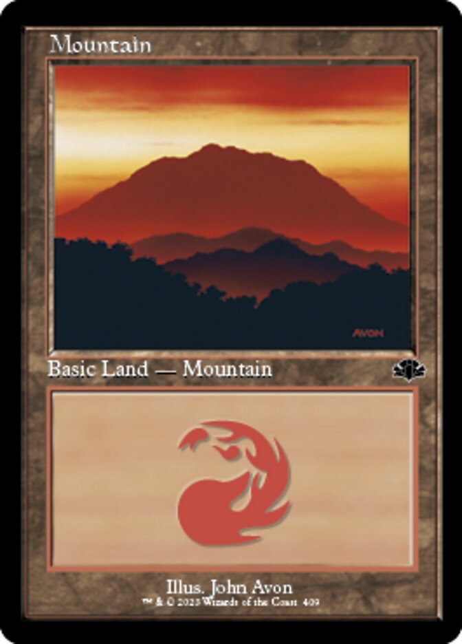 Mountain (409) (Retro) [Dominaria Remastered] | Jack's On Queen