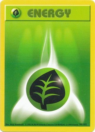 Grass Energy (99/102) [Base Set Shadowless Unlimited] | Jack's On Queen