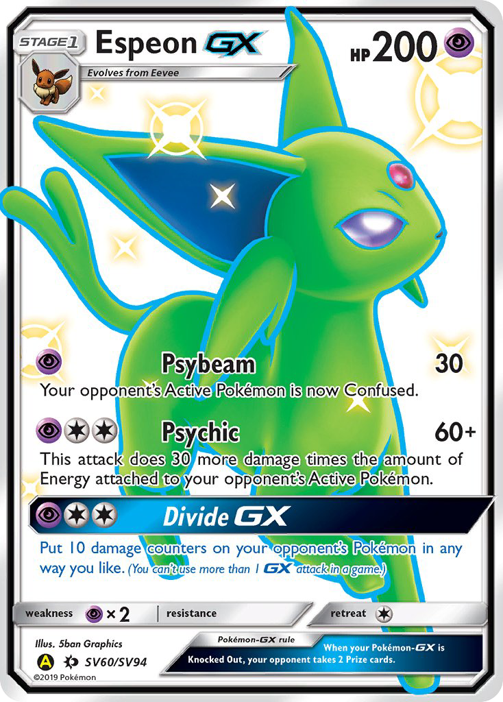 Espeon GX (SV60/SV94) [Sun & Moon: Hidden Fates - Shiny Vault] | Jack's On Queen