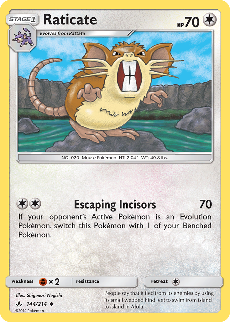 Raticate (144/214) [Sun & Moon: Unbroken Bonds] | Jack's On Queen