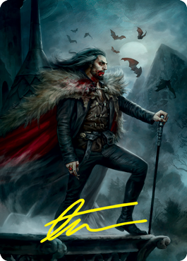 Dracula, Blood Immortal Art Card (Gold-Stamped Signature) [Innistrad: Crimson Vow Art Series] | Jack's On Queen