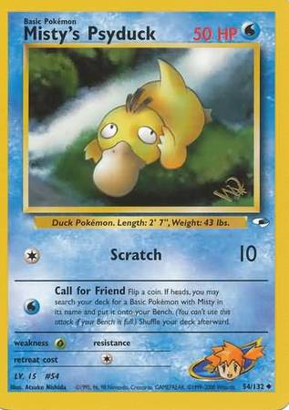 Misty's Psyduck (54/132) (W Stamped Promo) [Gym Heroes Unlimited] | Jack's On Queen