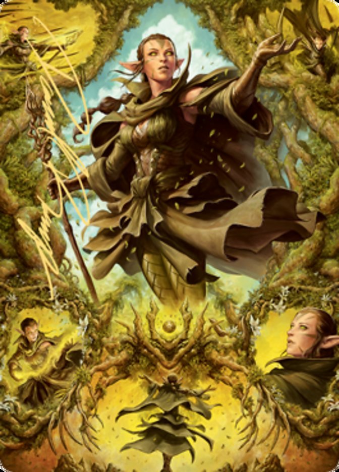 Nissa of Shadowed Boughs 2 Art Card (Gold-Stamped Signature) [Zendikar Rising Art Series] | Jack's On Queen