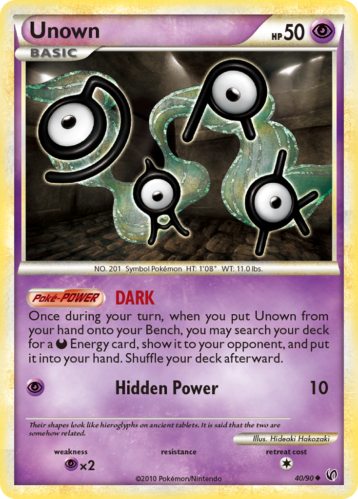 Unown (40/90) [HeartGold & SoulSilver: Undaunted] | Jack's On Queen