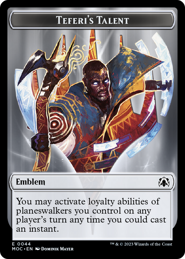 Teferi's Talent Emblem [March of the Machine Commander Tokens] | Jack's On Queen