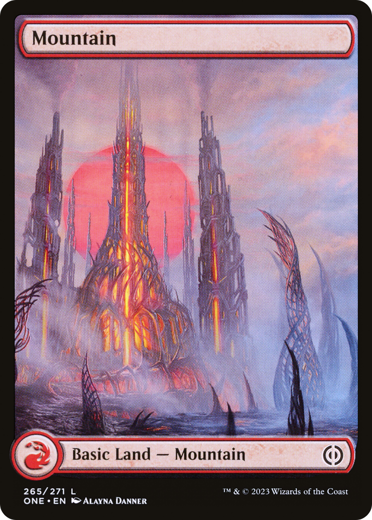 Mountain (265) (Full-Art) [Phyrexia: All Will Be One] | Jack's On Queen