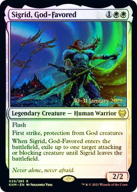 Sigrid, God-Favored  [Kaldheim Prerelease Promos] | Jack's On Queen