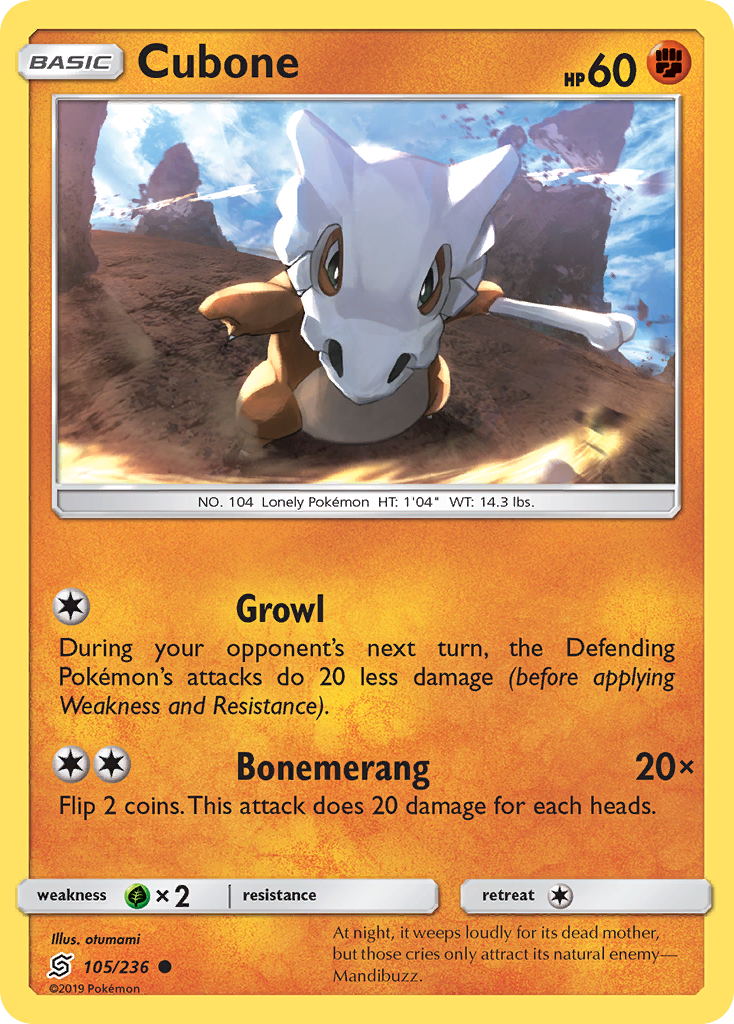 Cubone (105/236) [Sun & Moon: Unified Minds] | Jack's On Queen