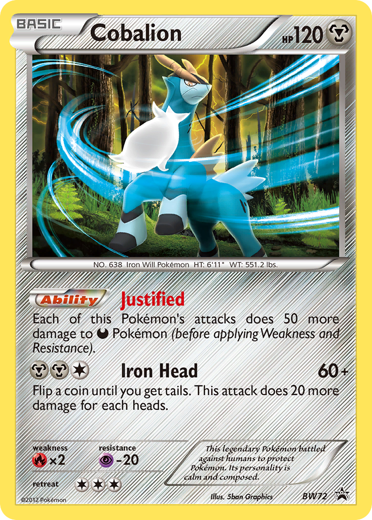 Cobalion (BW72) [Black & White: Black Star Promos] | Jack's On Queen