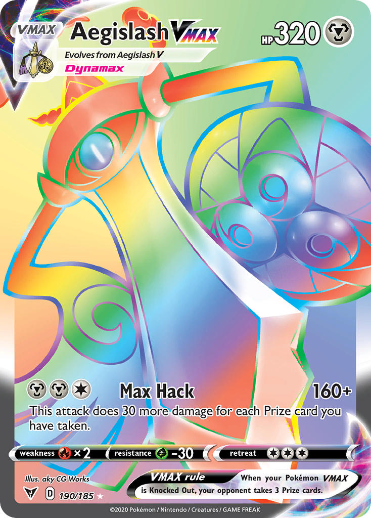 Aegislash VMAX (190/185) [Sword & Shield: Vivid Voltage] | Jack's On Queen