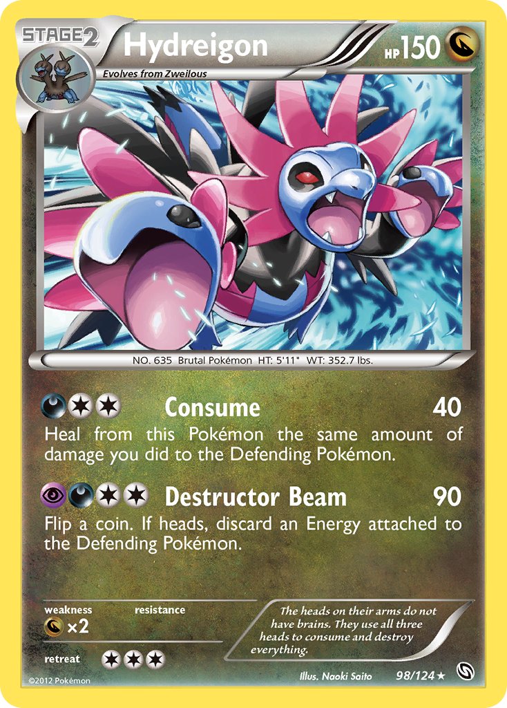 Hydreigon (98/124) (Cracked Ice Holo) (Theme Deck Exclusive) [Black & White: Dragons Exalted] | Jack's On Queen