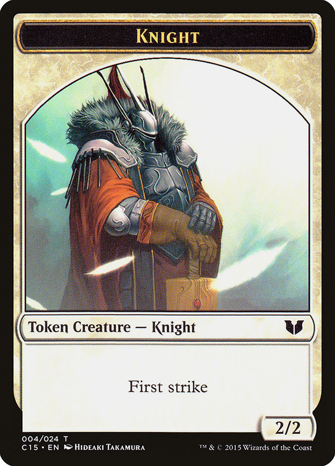 Knight (004) // Elemental Shaman Double-Sided Token [Commander 2015 Tokens] | Jack's On Queen