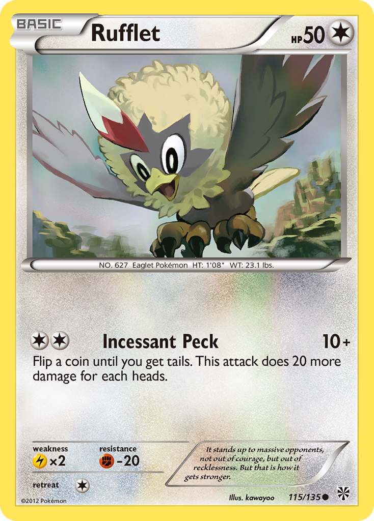 Rufflet (115/135) [Black & White: Plasma Storm] | Jack's On Queen