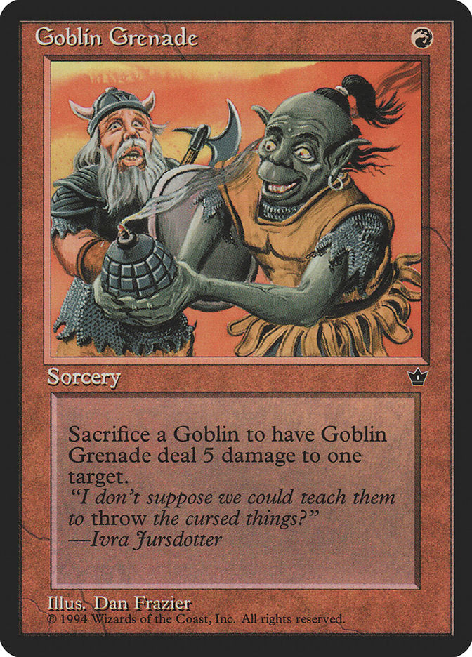 Goblin Grenade (Dan Frazier) [Fallen Empires] | Jack's On Queen