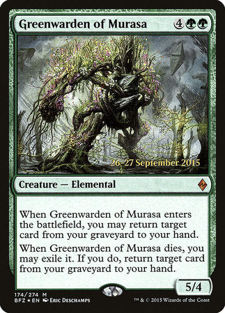 Greenwarden of Murasa [Battle for Zendikar Promos] | Jack's On Queen