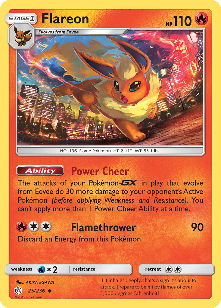 Flareon (25/236) [Sun & Moon: Cosmic Eclipse] | Jack's On Queen