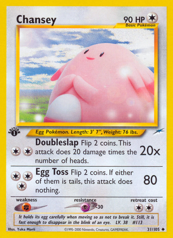 Chansey (31/105) [Neo Destiny 1st Edition] | Jack's On Queen