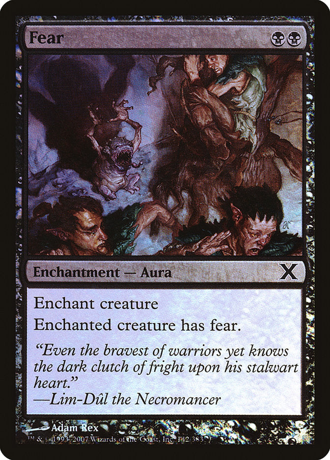 Fear (Premium Foil) [Tenth Edition] | Jack's On Queen