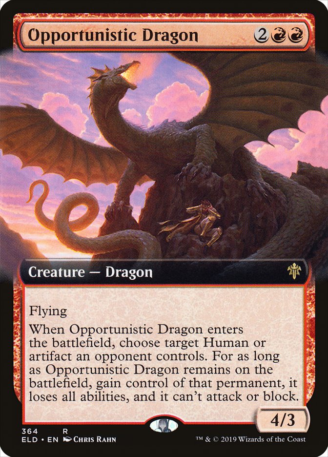 Opportunistic Dragon (Extended Art) [Throne of Eldraine] | Jack's On Queen
