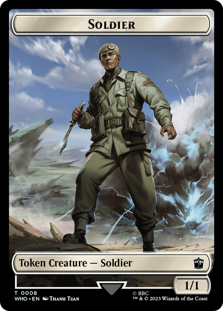 Soldier // Food (0027) Double-Sided Token [Doctor Who Tokens] | Jack's On Queen