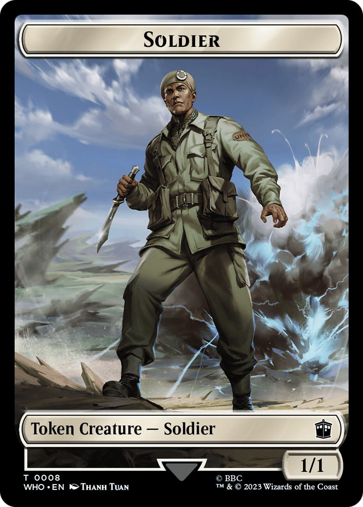 Horse // Soldier Double-Sided Token [Doctor Who Tokens] | Jack's On Queen