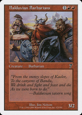 Balduvian Barbarians [Seventh Edition] | Jack's On Queen