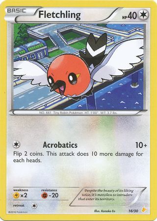 Fletchling (16/30) [XY: Trainer Kit 3 - Pikachu Libre] | Jack's On Queen