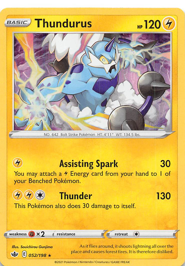 Thundurus (052/198) [Sword & Shield: Chilling Reign] | Jack's On Queen