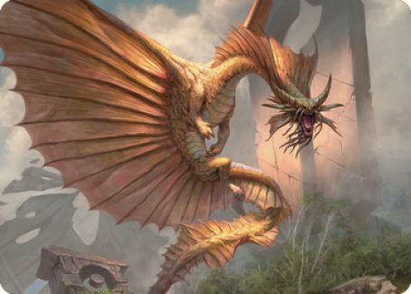 Ancient Gold Dragon Art Card (28) [Commander Legends: Battle for Baldur's Gate Art Series] | Jack's On Queen