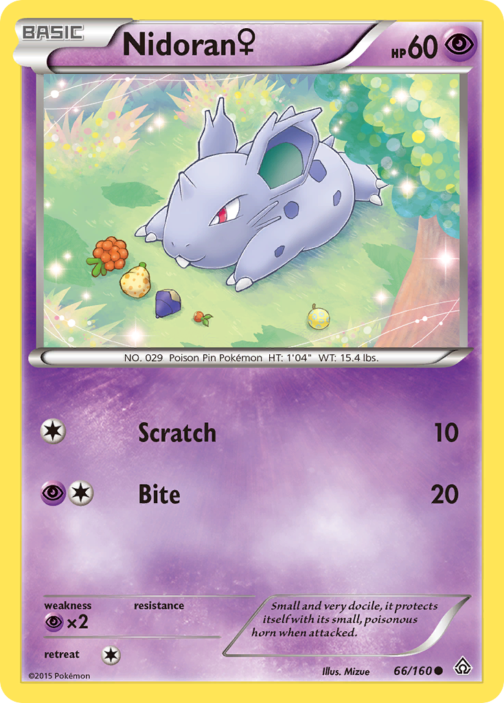 Nidoran (66/160) (Female) [XY: Primal Clash] | Jack's On Queen