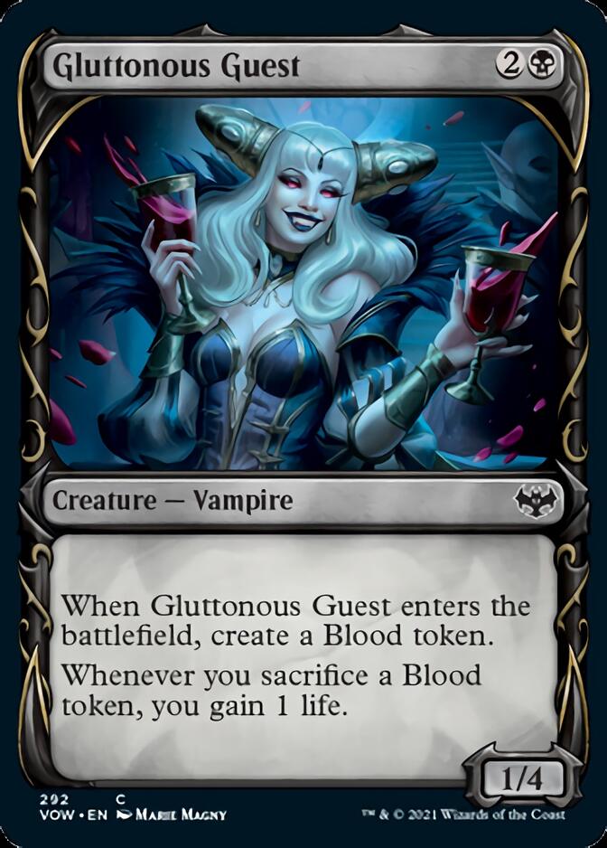 Gluttonous Guest (Showcase Fang Frame) [Innistrad: Crimson Vow] | Jack's On Queen