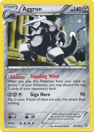 Aggron (80/124) (Cosmos Holo) [Black & White: Dragons Exalted] | Jack's On Queen