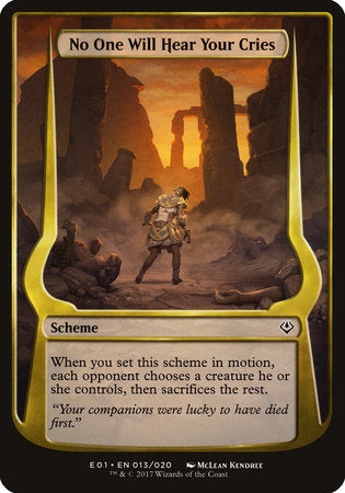 No One Will Hear Your Cries (Archenemy: Nicol Bolas) [Archenemy: Nicol Bolas Schemes] | Jack's On Queen