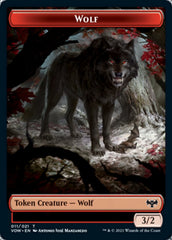 Wolf (011) // Human (010) Double-sided Token [Innistrad: Crimson Vow Tokens] | Jack's On Queen