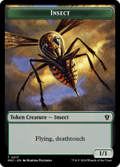 Clue // Insect (0017) Double-Sided Token [Murders at Karlov Manor Commander Tokens] | Jack's On Queen
