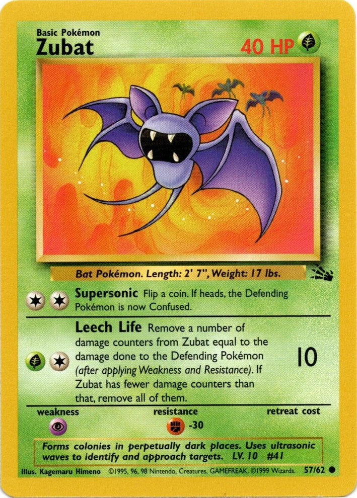 Zubat (57/62) [Fossil Unlimited] | Jack's On Queen