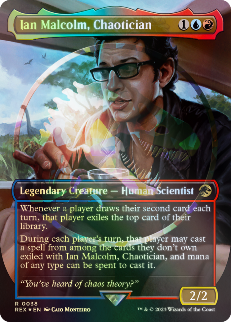 Ian Malcolm, Chaotician Emblem (Borderless) [Jurassic World Collection Tokens] | Jack's On Queen