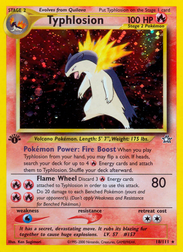 Typhlosion (18/111) [Neo Genesis 1st Edition] | Jack's On Queen