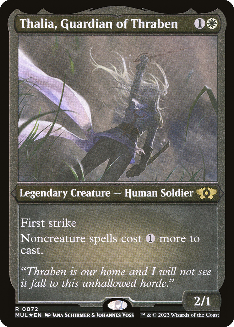 Thalia, Guardian of Thraben (Foil Etched) [Multiverse Legends] | Jack's On Queen