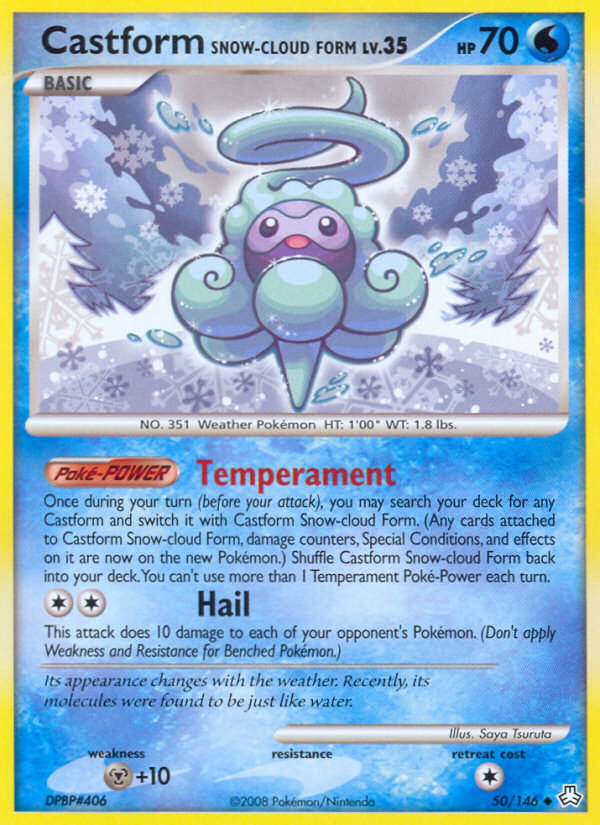 Castform Snow-cloud Form (50/146) [Diamond & Pearl: Legends Awakened] | Jack's On Queen