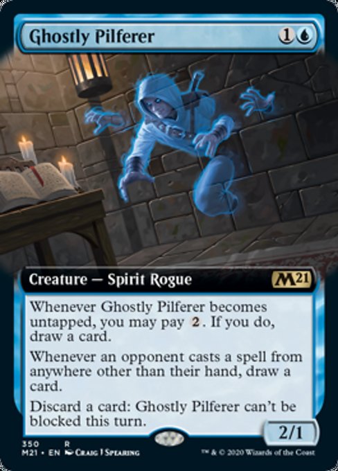 Ghostly Pilferer (Extended Art) [Core Set 2021] | Jack's On Queen