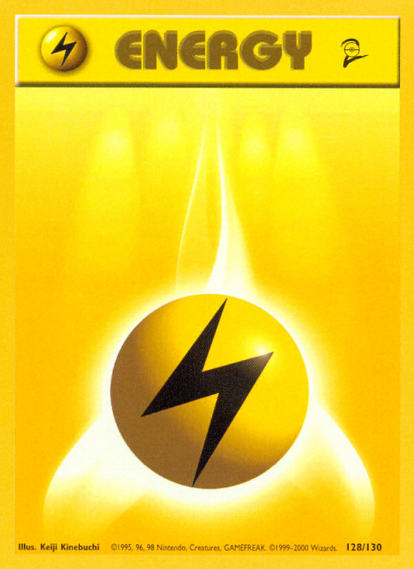 Lightning Energy (128/130) [Base Set 2] | Jack's On Queen