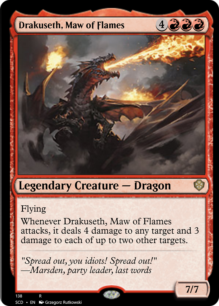 Drakuseth, Maw of Flames [Starter Commander Decks] | Jack's On Queen