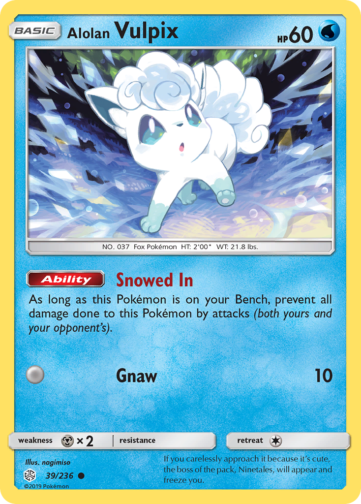 Alolan Vulpix (39/236) [Sun & Moon: Cosmic Eclipse] | Jack's On Queen