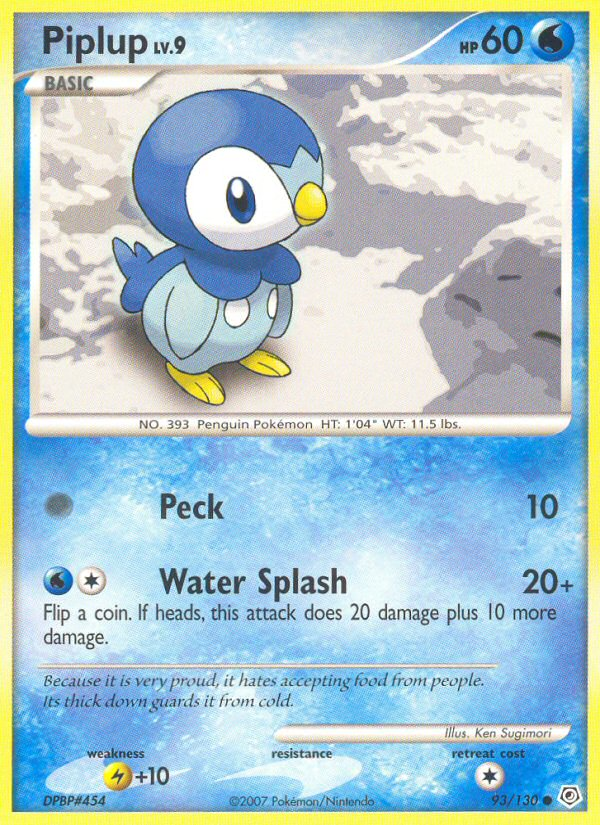 Piplup (93/130) [Diamond & Pearl: Base Set] | Jack's On Queen