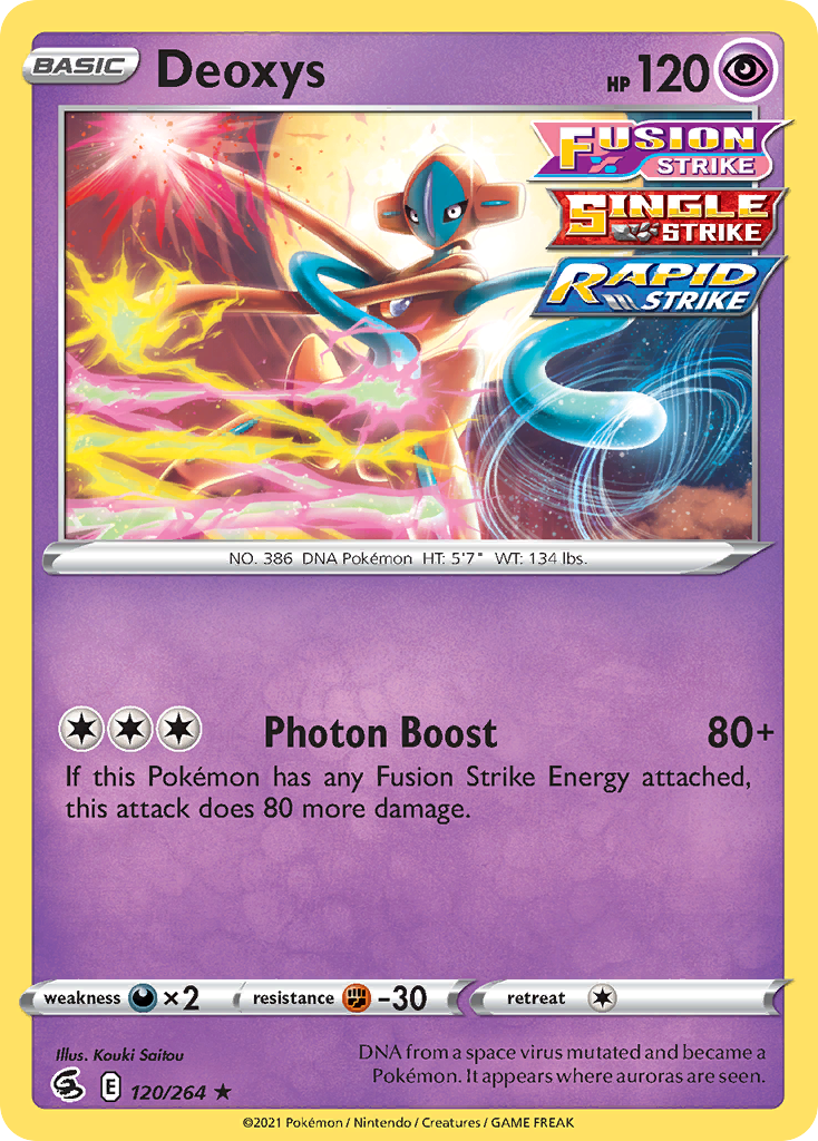 Deoxys (120/264) (Theme Deck Exclusive) [Sword & Shield: Fusion Strike] | Jack's On Queen
