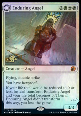 Enduring Angel // Angelic Enforcer [Innistrad: Midnight Hunt Prerelease Promos] | Jack's On Queen