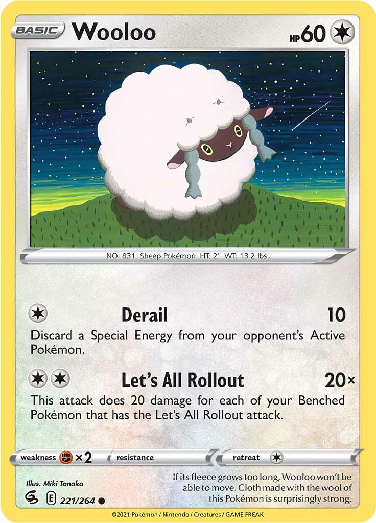 Wooloo (221/264) [Sword & Shield: Fusion Strike] | Jack's On Queen